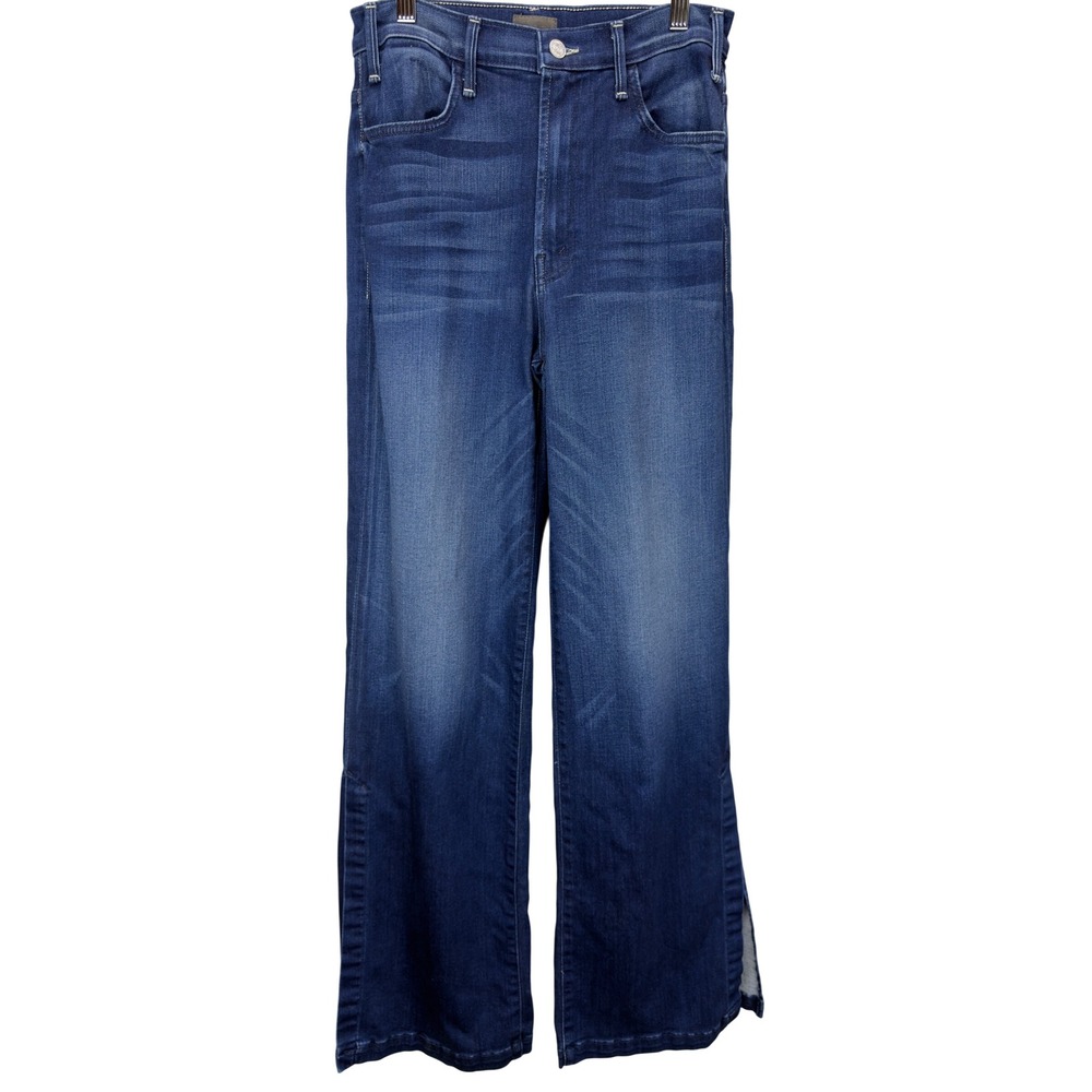 MOTHER The Hustler Sidewinder Jeans Size 29 Tongue and Chic High Rise Slit Hem - Picture 4 of 13